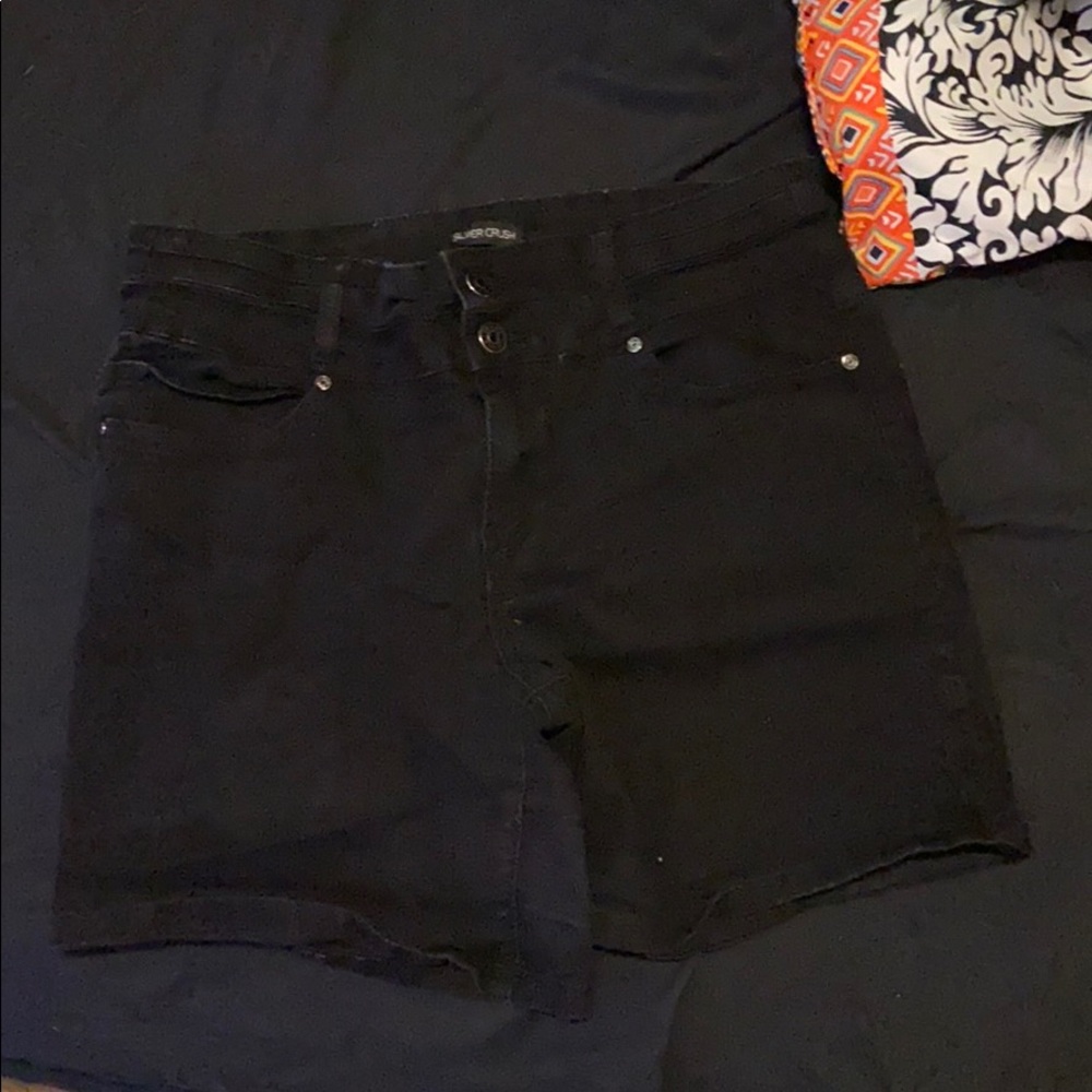 black shorts